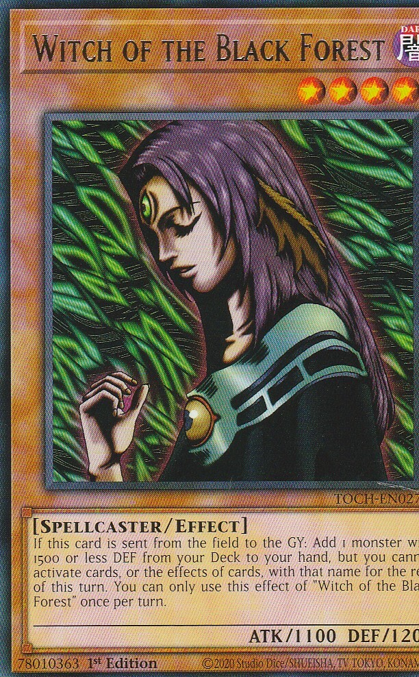 YUGIOH CARD WITCH OF THE BLACK FOREST TOCH-EN027 1ST EDITION | eBay