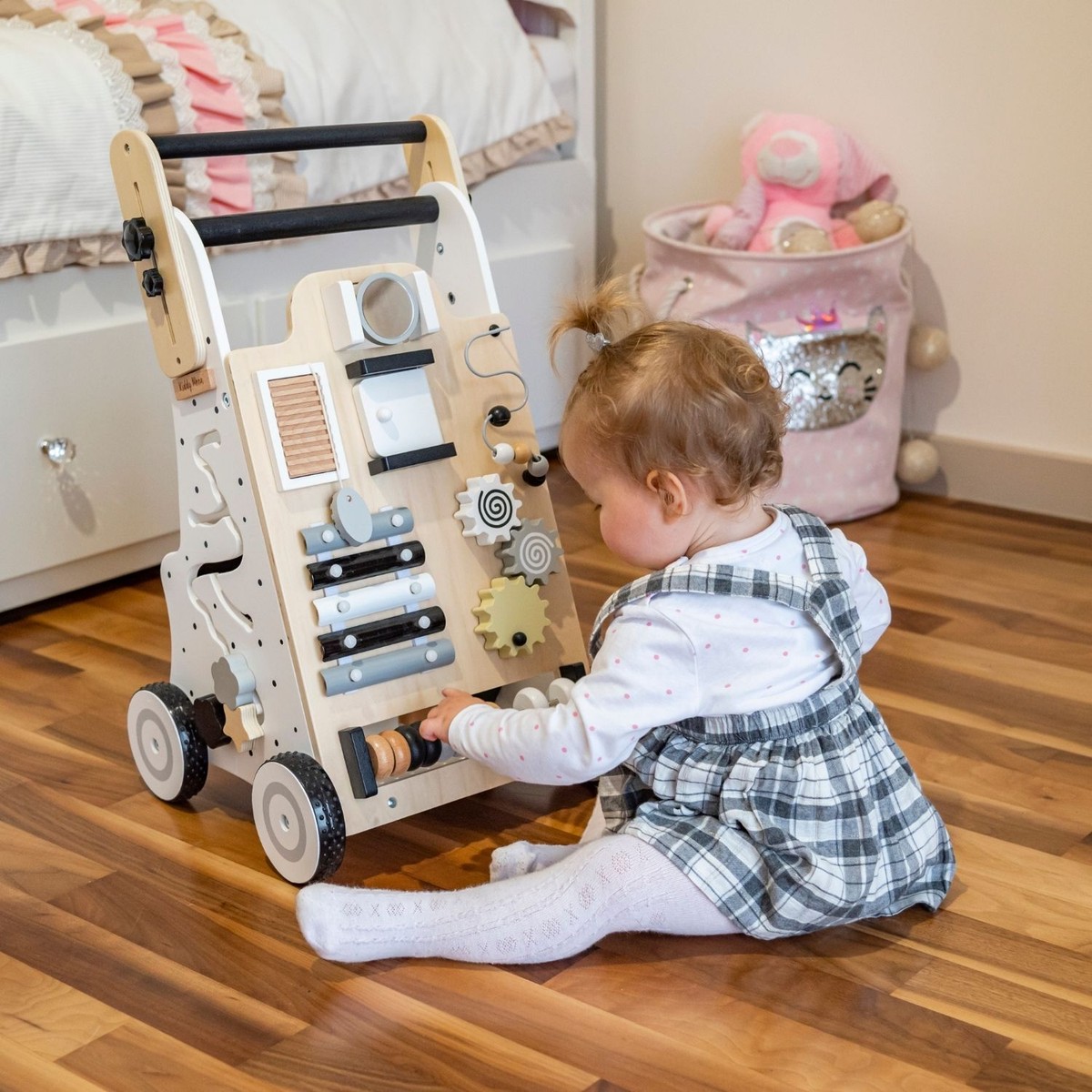 Produktbild von KiddyMoon Lauflernwagen Holz Für Kinder Lauflernhilfe Spaß WK-001