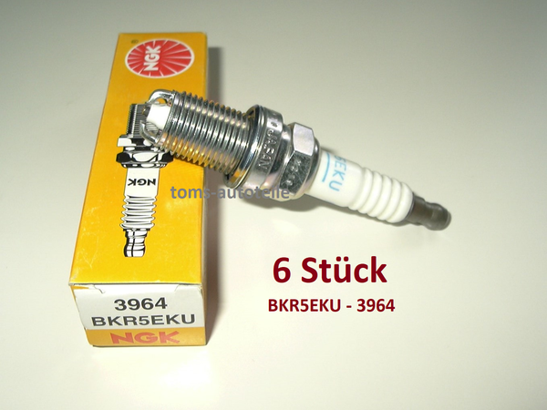 6 NGK ZüNdkerzen BKR5EKU 3964 FüR VW Corrado Golf 3 Passat 35I VR6 2,8 2,9-image