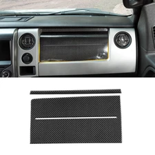 Co-pilot Dashbord Trim Cover Decor For Ford F150 Raptor 2009-2014 Carbon Fiber