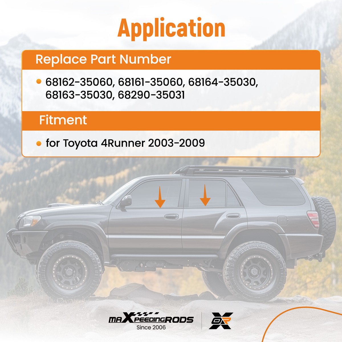 3rd Gen 4runner Rear Window Weatherstrip | Carport Models