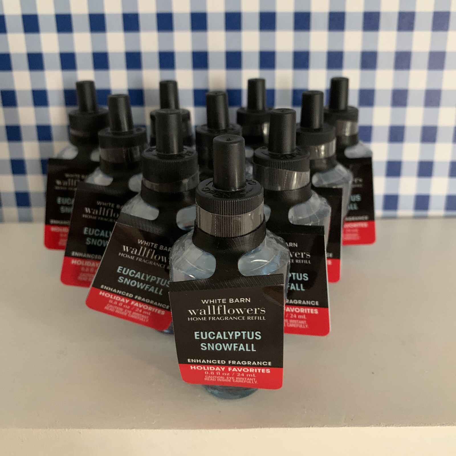 Ten (10) Wallflowers Bath & Body Works EUCALYPTUS SNOWFALL