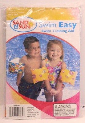  Sand & Sun Swim Easy Swim Training Aid Colorful Puppies Design Age 3-6 NEW 