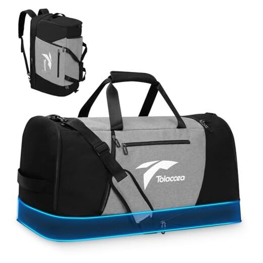 Large Mens Travel Bag, 54L-72L Expandable Duffel Bag for Bottom Expandable