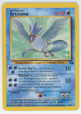  Articuno 17/62 Pokemon Card Very Rare : Toys & Games