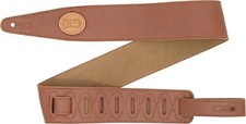 Levy's 2.5" Garment Leather Guitar Strap with Suede Backing; Tan  Sand