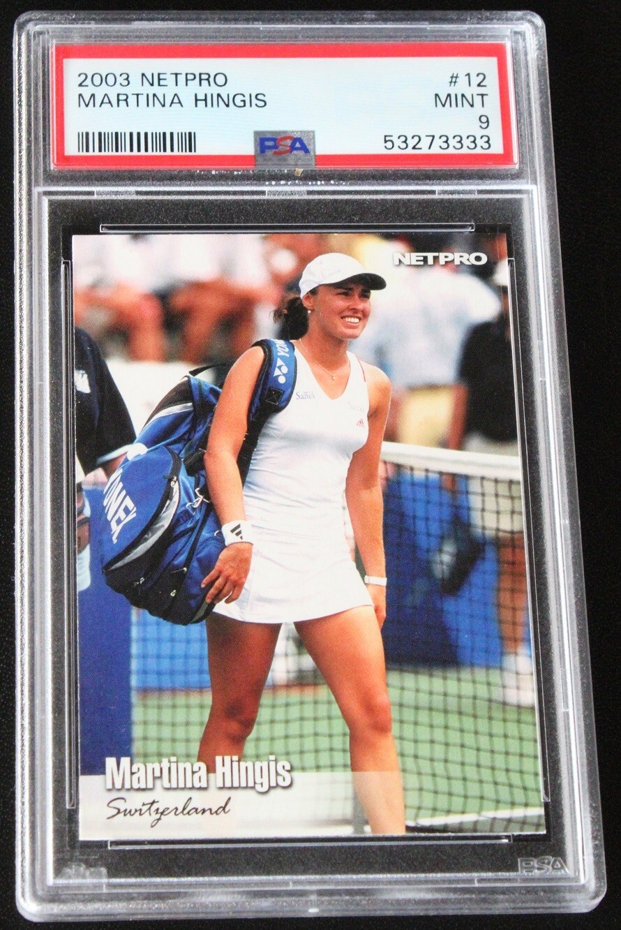 2003 NetPro Martina Hingis #12 PSA 9 MINT WTA Tennis Card