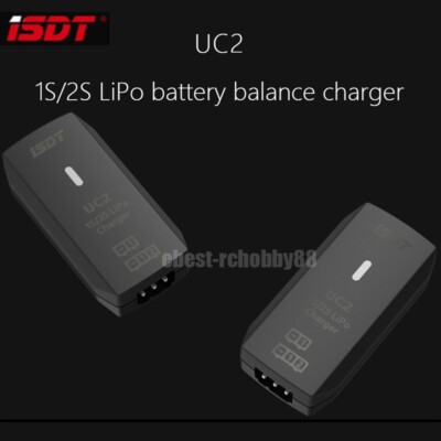 2 pcs ISDT UC2 1S/2S LiPo Battery Balance Smart USB Charger Connect XH 2.54 Port