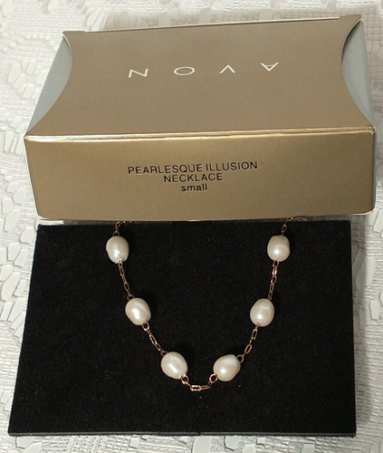 Avon Pearlesque Illusion Necklace Size Small Jewelry 1997 tblaw1 - Picture 4 of 12