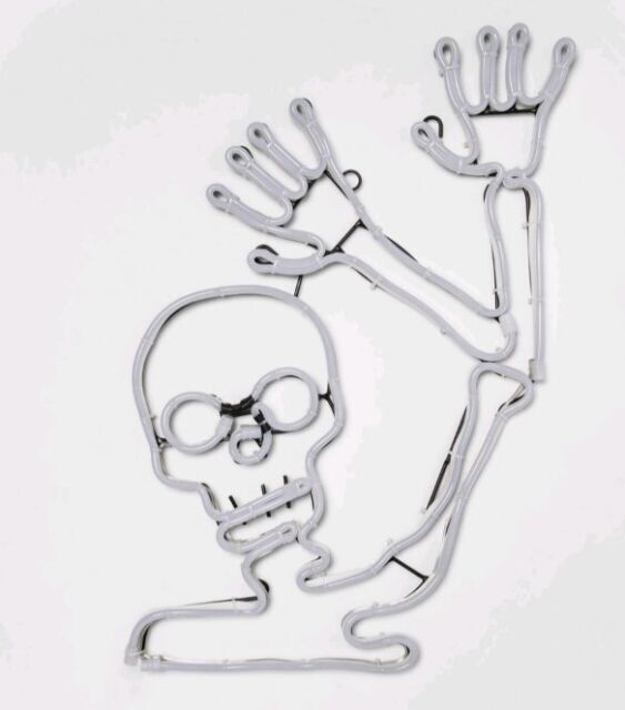 Hyde & EEK! Boutique Waving LED Skeleton Halloween Decoration White