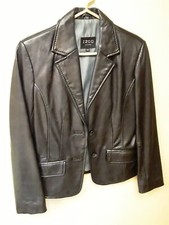 Women's Vintage Izod 100% Leather Jacket (medium) - Very Clean From Non Smoker