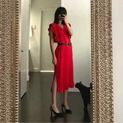 knee length dresses for ladies Chelsea Off The Shoulder Ruffle Maxi Dress – VICI main image 0