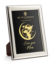 10"x8" in for Mom, Solid 925 Sterling Silver Photo Frame 7312 /20x25HM*G2*USA