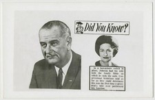 Lyndon B. Johnson,  36th U.S. President, Lady Bird Johnson RPPC