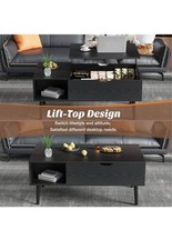 Modern Lift Top Coffee Table with Storage and Hidden Compartment