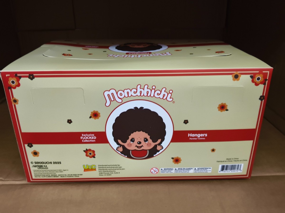 Case Of 9 Pcs Original Monchhichi Exclusive Flocked Collection