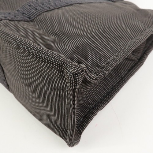 HERMES Herline MM Nylon Canvas Tote Bag Hand Bag Black Authentic Used F/S - Picture 13 of 24
