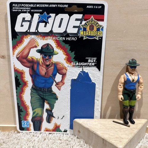 1989 G.I. Joe Slaughter's Marauders Sgt. Slaughter Complete New O Ring Card