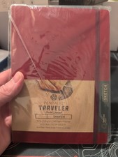 6" x 8" Pocket Sketchbook Traveler Journal 160 Pages Burgundy Brand New Sealed