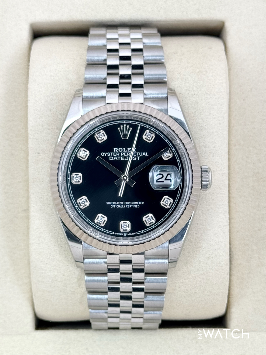 NEW 2026 Rolex Datejust 36mm 126234 Jubilee Black Diamond Dial | eBay