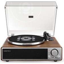 All-in-One Vinyl Record Player with Built-in Speakers Bluetooth 5.4 HiFi