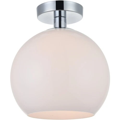 Living District LD2211C Baxter 1 Light 10 inch Chrome Flush Mount Ceiling Light - Picture 2 of 5