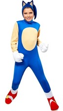 Rubies Sonic The Hedgehog Deluxe Costume For Kids Halloween Cosplay Large