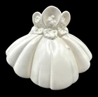 Vintage Haeger Pottery 3 Belles Girls Sisters Planter Vase Bonnets Off White USA