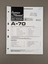 Pioneer A-70 Amplificatore Stereo Manuale di Servizio D-3310