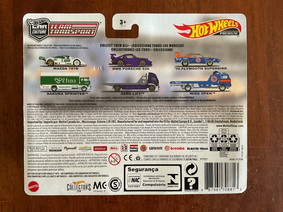 Hot Wheels Team Transport #18 70 Plymouth Superbird Wide Open - Image 3 of 3