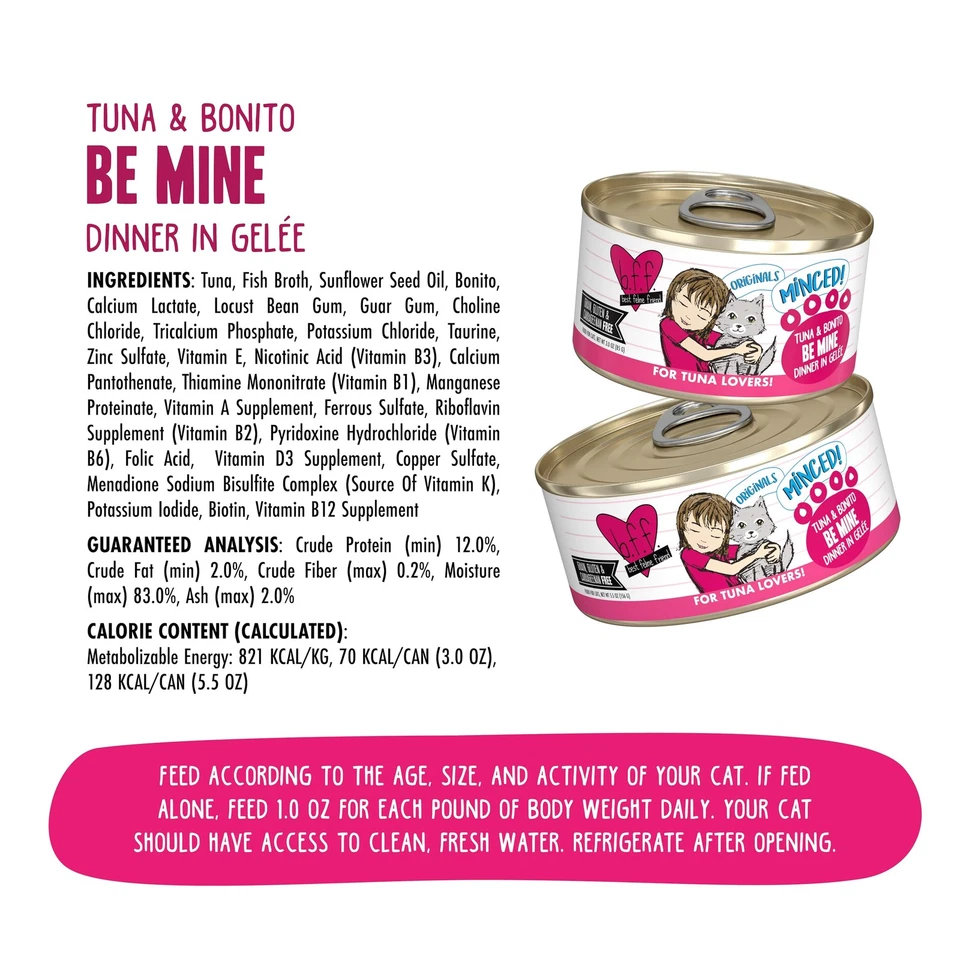 Weruva BFF Minced Natural Wet Cat Food, Tuna and Bonito Be Mine in Gelee, 5.5... - Image 4 of 4