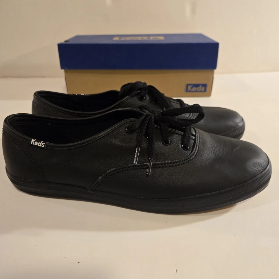 Keds Champion Women’s Leather Casual Shoes Black Size 9 - Image 4 of 4