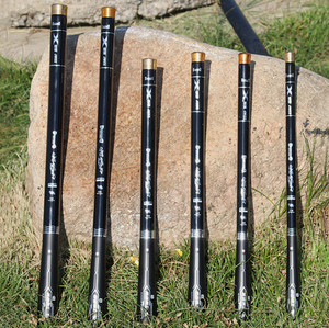 Mini Puissance Tige de pêche télescopique Carbon Fiber Carp Pôle de pêche Lomg 1,5m-5,4m