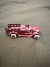 Vintage Cast Iron Fire Truck Hubley Toy 1930s