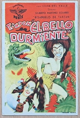 El bello durmiente ORIGINAL Spanish 1950s HERALD Cabral art of caveman