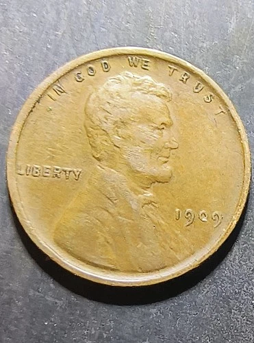 1909 V.D.B. Lincoln Cent In Very Good Condition.