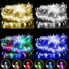 Mains Plug In Fairy String Lights 10-100M LED Xmas Party Garden Wedding Outdoor