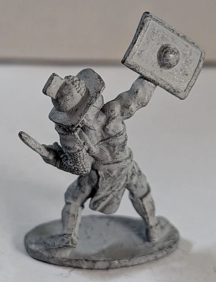 Ral Partha Imports ~ Gladiador ~ 1986 Estaño Miniatura ~ Sol Oscuro Foto 2 de 2