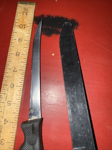 Buck Knife 123 Fish Fillet Knife Stainless Steel blade & Plastic Sheath 1994 - Picture 5 of 6