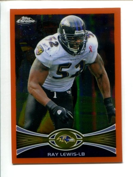 2012 Topps Chrome Retail Orange Refractor #121 - Ray Lewis 🏈 HOF