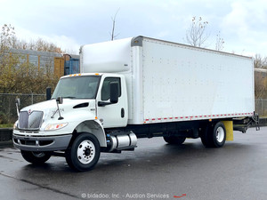 2022 International MV607 26' Box Truck Delivery Van Liftgate Cummins A/T bidadoo