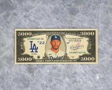 Kersh Kash - Clayton Kershaw 3000 Strikeouts Commemorative Bill (Original Art)