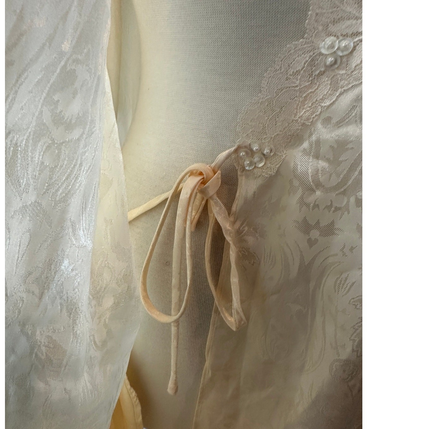 Delicates Medium Polyester Cream Beaded Lace Trim… - image 11