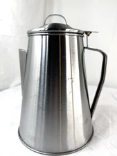 10 Cup Coffee Pot Percolator  Maker Stove Stainless Steel Cowboy Campfire FrShip