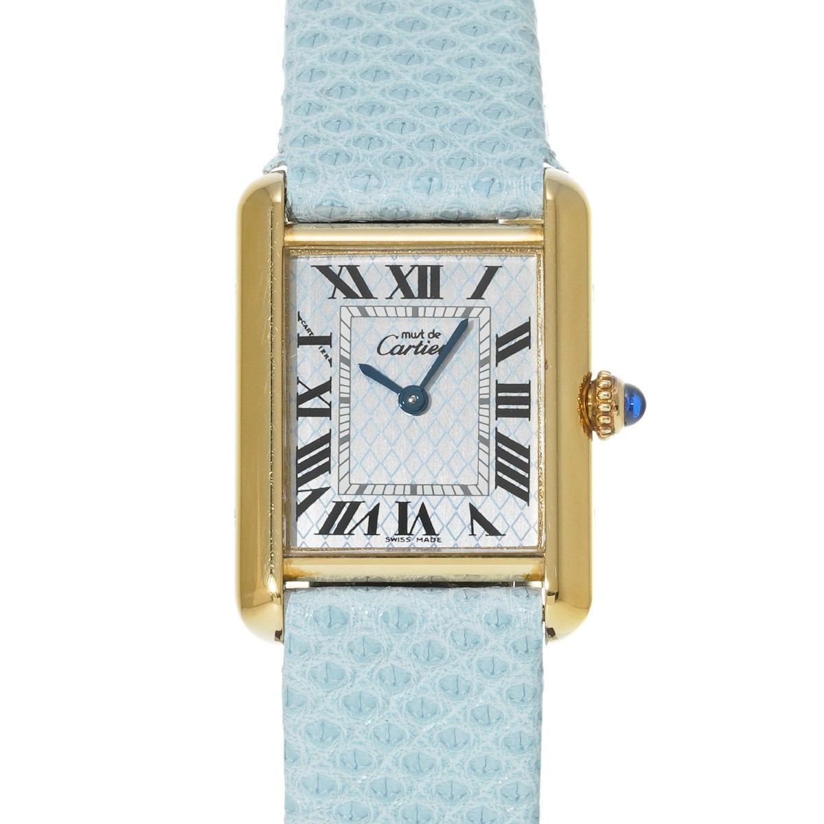 CARTIER Must Tank Vermeil SM W1018587 Silver WATCH 682968 | eBay