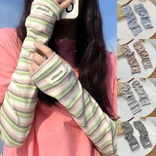 Sunscreen Long Fingerless Gloves Thin Breathable Arm Sleeve DIY All Match Soft  