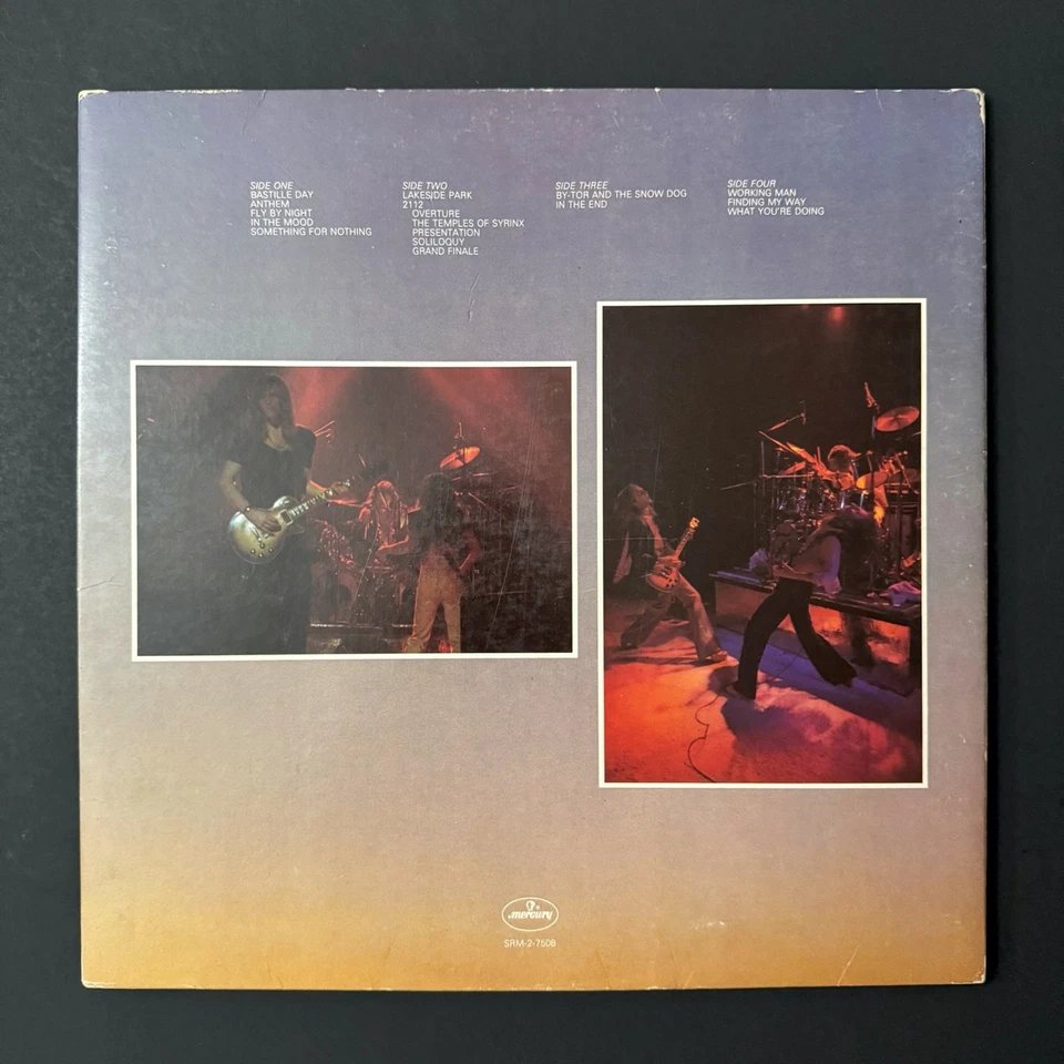 RUSH All the World's a Stage Original Vinyl Record Album Double LP W/ Inner VG+ - Image 2 of 2