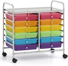 Multifunctional Mobile Art Storage Cart GOFLAME for Home Office School Organizer