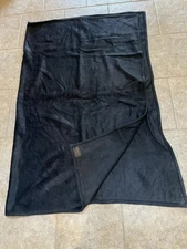 Antique Stroock HorseHair Carriage Buggy Lap Blanket Black Reversible 67”x52”