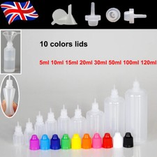 10pcs 5-120ml Empty LDPE Squeezable Dropper Bottles Care Liquid Droppers